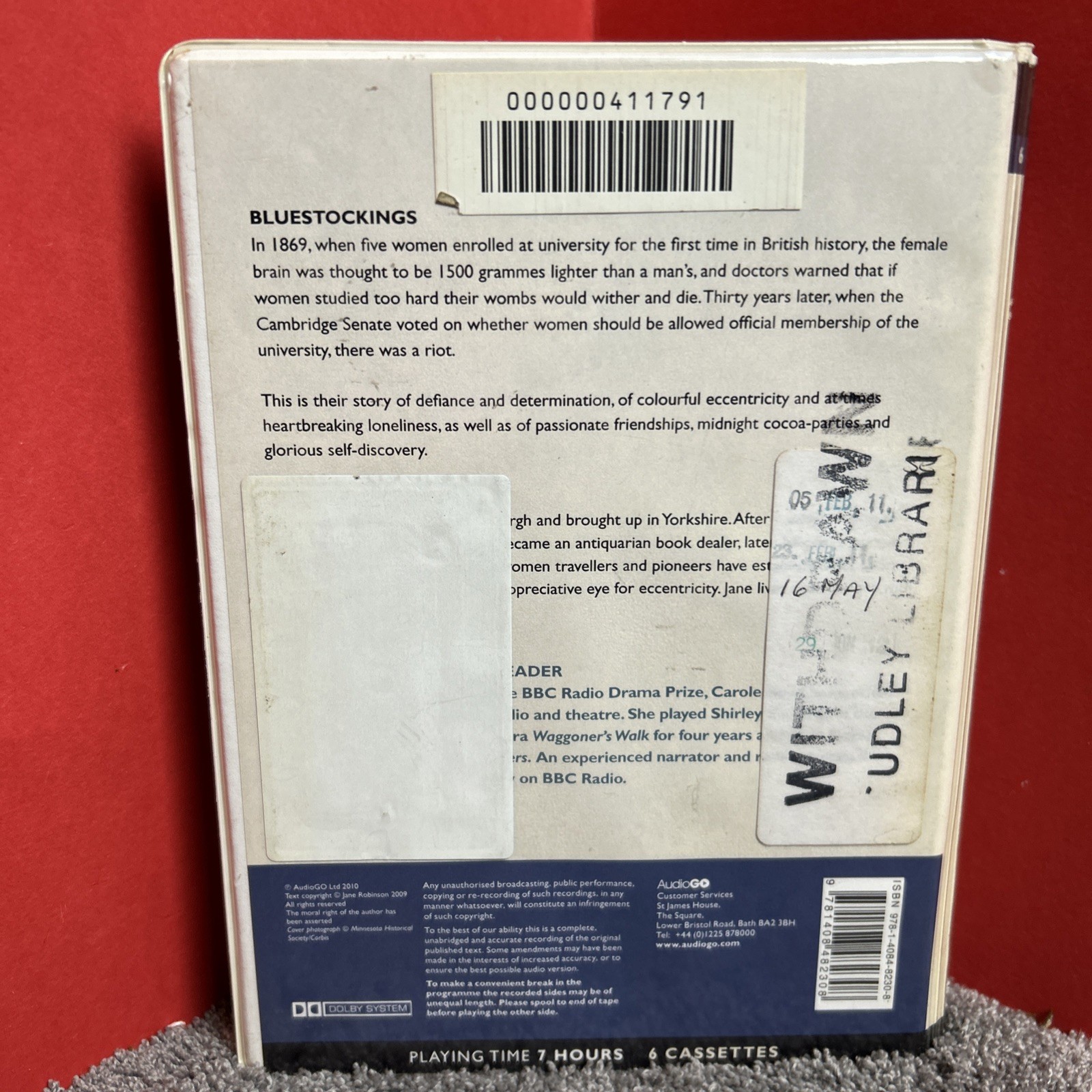 Bluestockings, Audio Book Cassettes, Jane Robinson, Carole Boyd, Vintage, Rare
