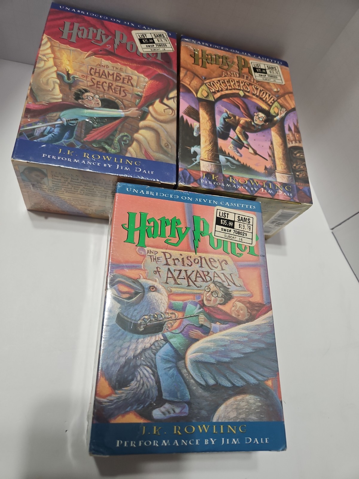 Lot 3 NEW Sealed Harry Potter Cassettes Chamber Secrets Sorcerer Stone Azkaban