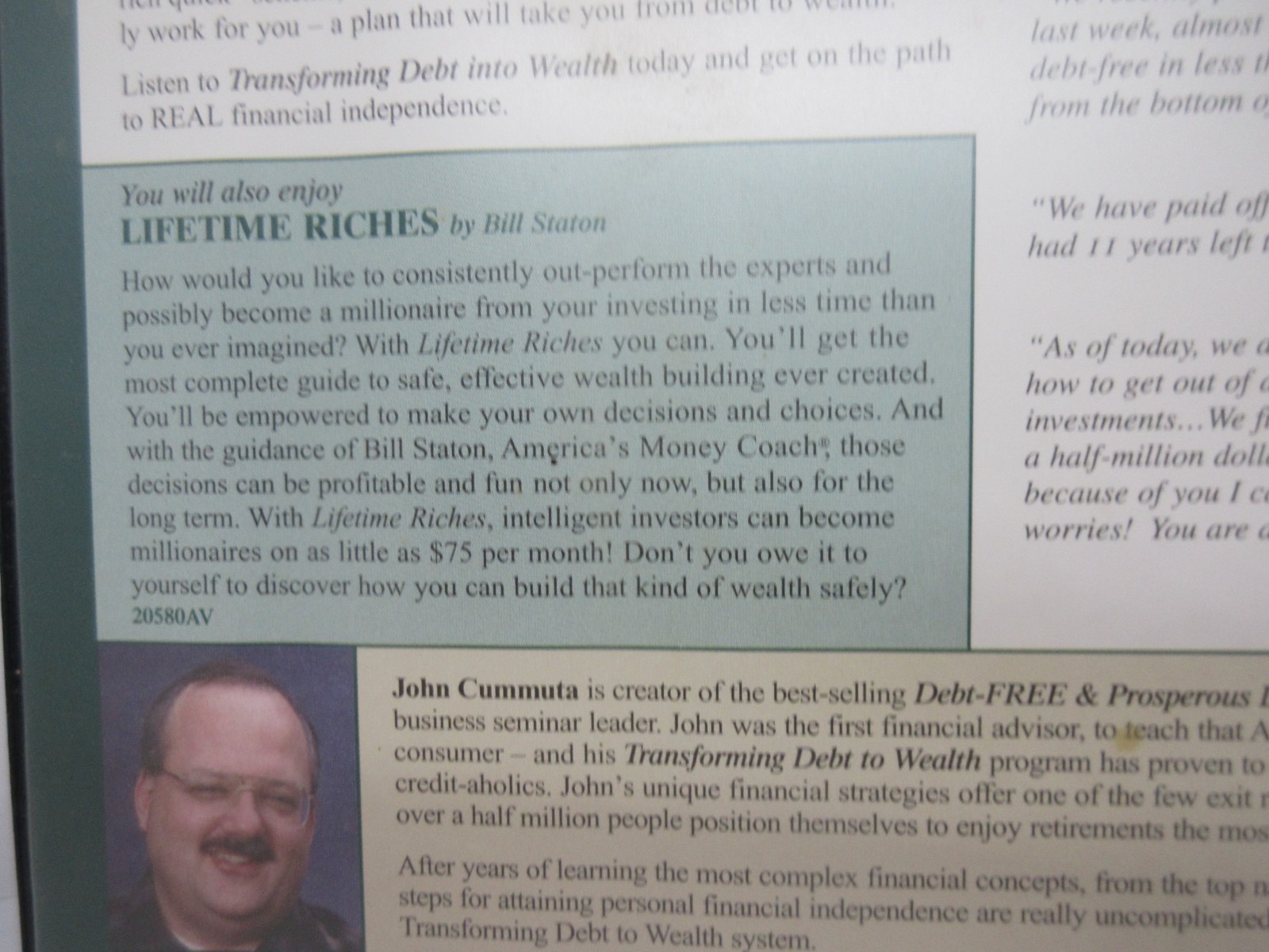 Transforming Debt into Wealth System-Nightingale Conant, 7 Cassettes (Very Good)
