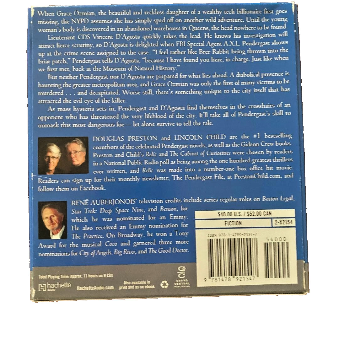 Pendergast Novels by Preston & Child CD Audiobooks – Each Sold Separately