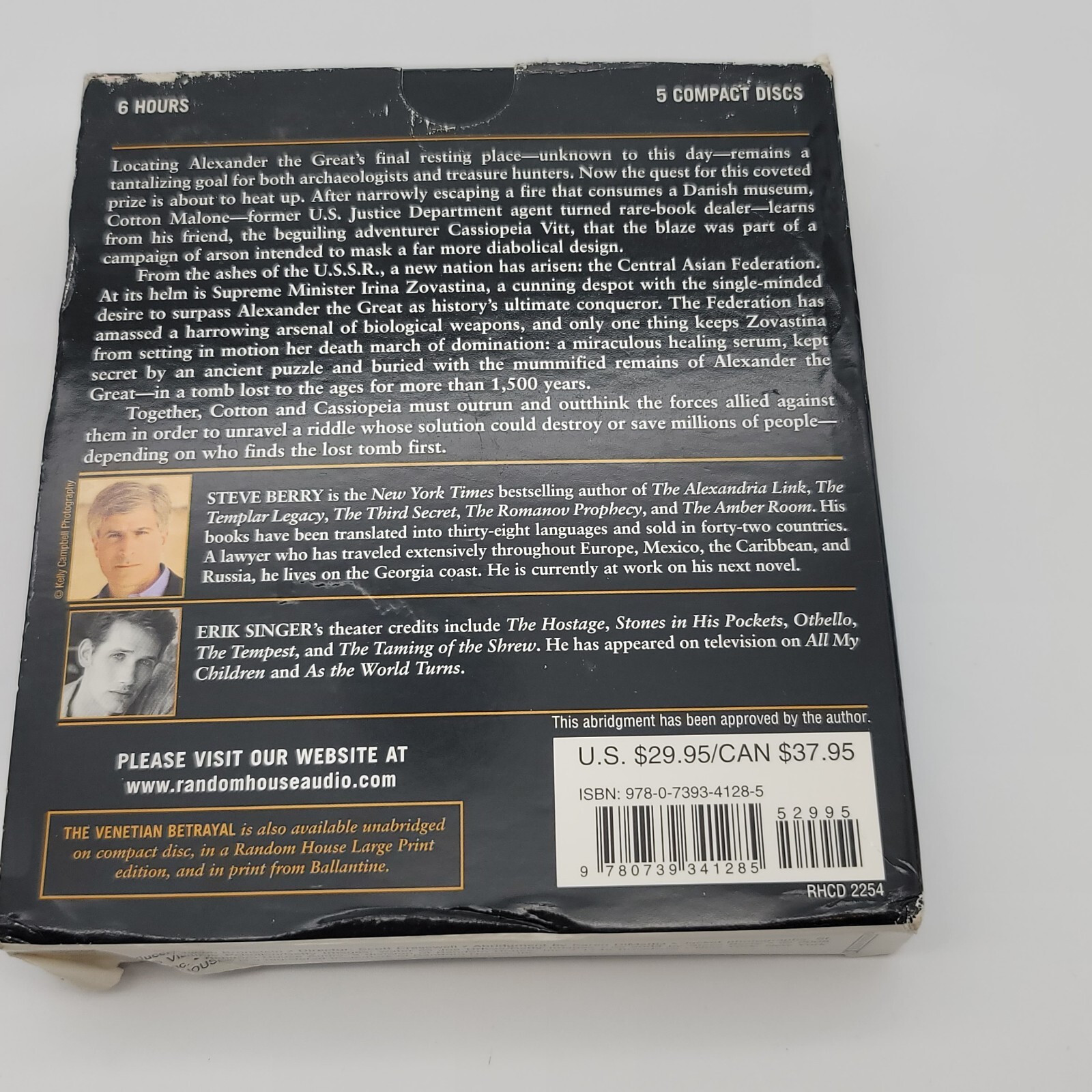 2 Steve Berry CD Audio Books The Third Secret The Venetian Betrayal Travel