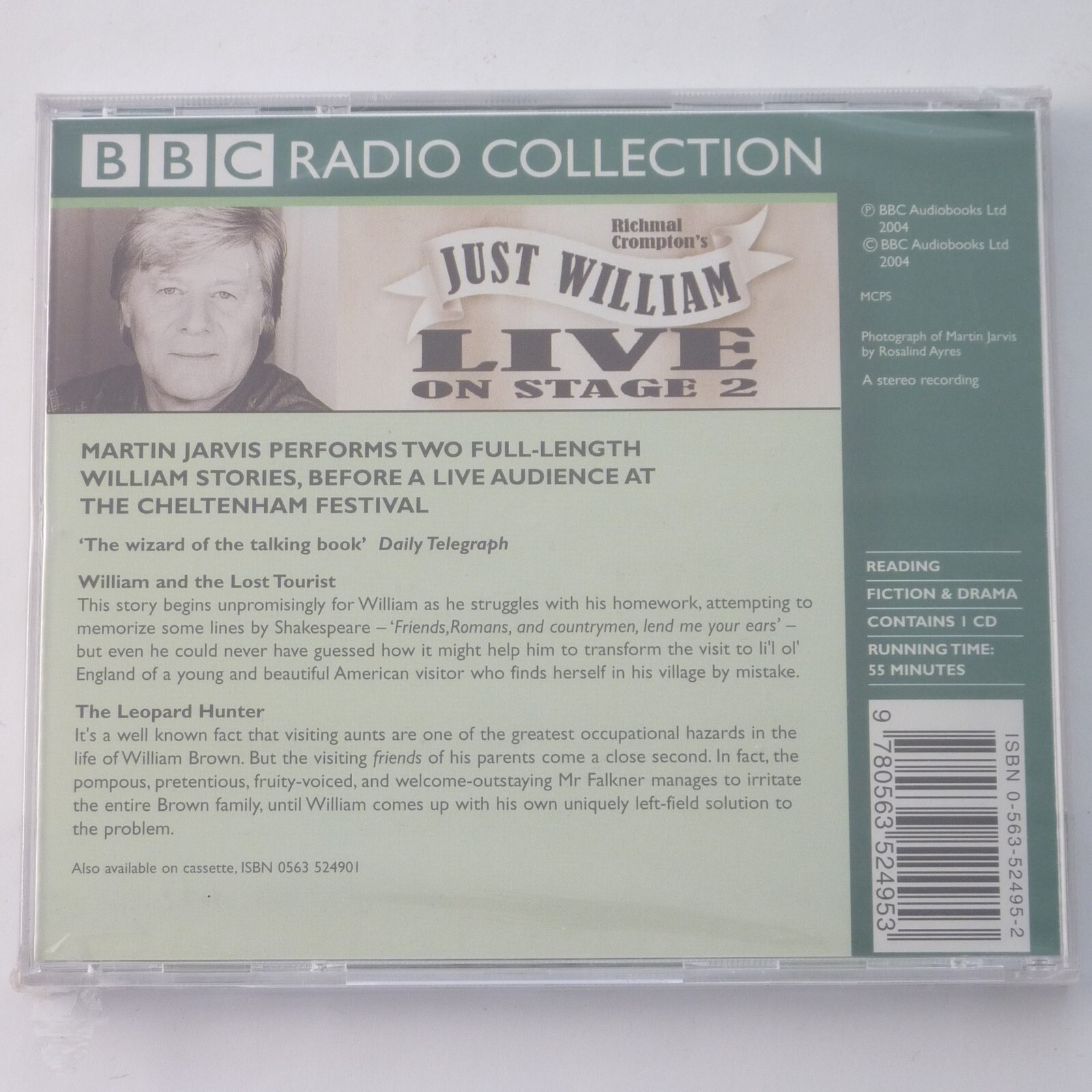 Richmal Crompton’s Just William: Live on Stage 2 CD / Martin Jarvis BBC Radio