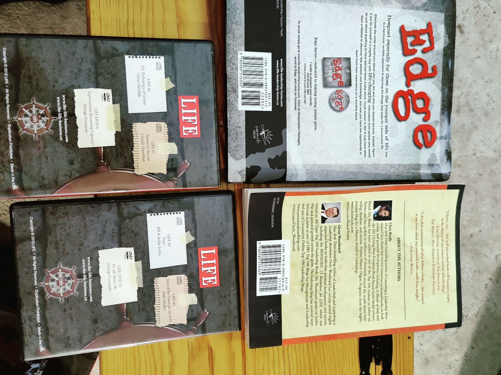 Life Subscription series DVD’s + Chris Brady Orrin Woodward Books