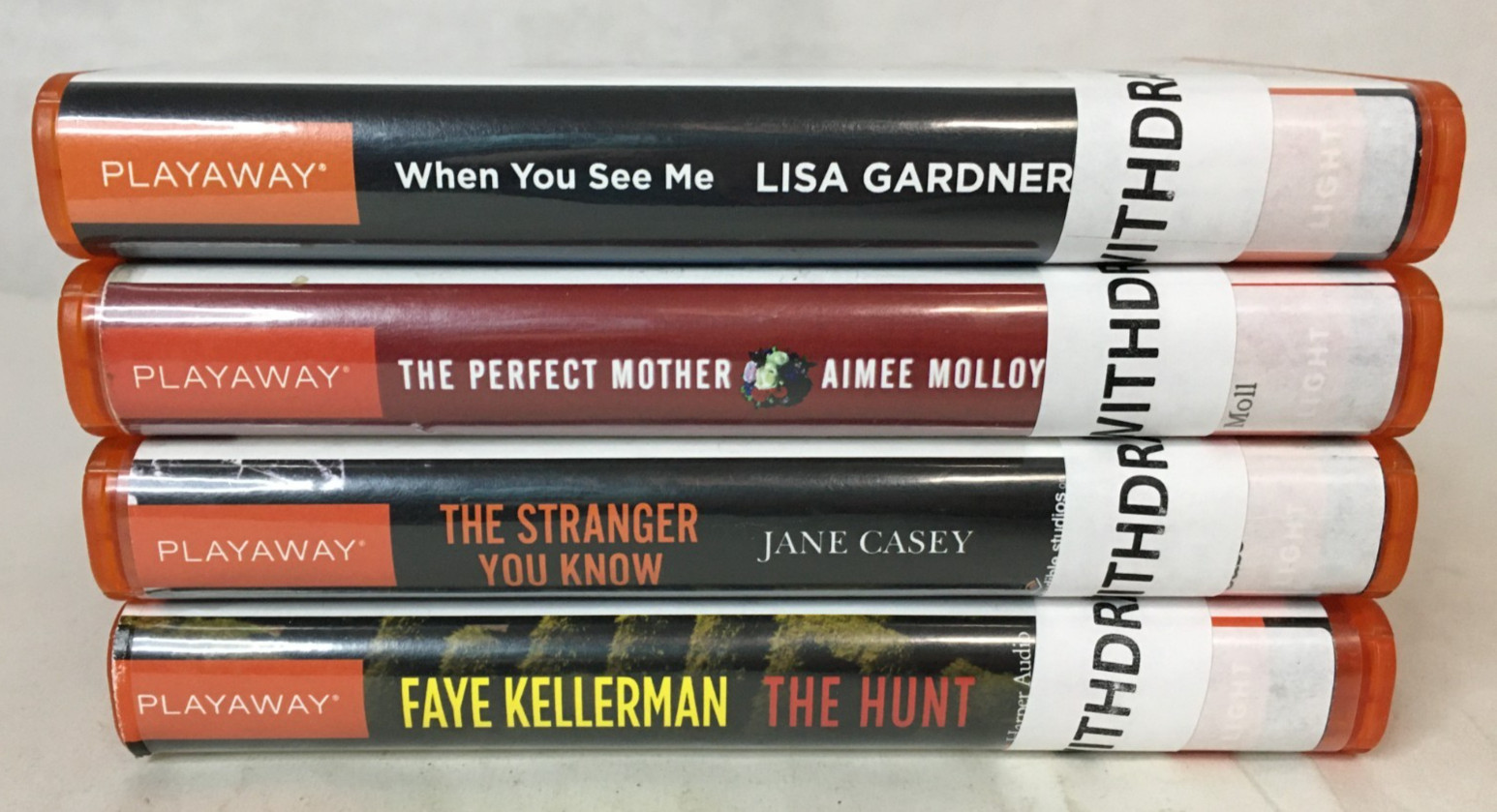 Lot of 4 Mystery Suspense Thriller PLAYAWAY Audiobooks — Female Authors ONLY