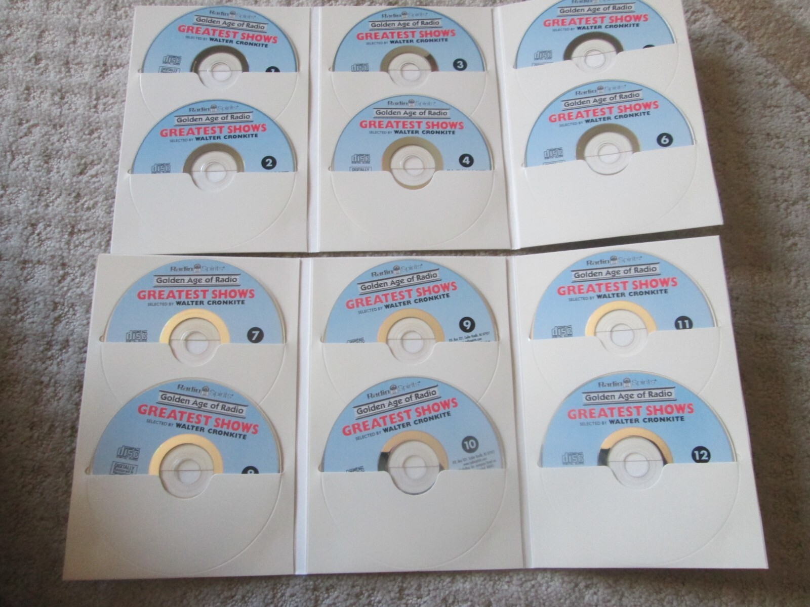 Golden Age of Radio Spirits Greatest Shows Walter Cronkite Selections 12 CD Set