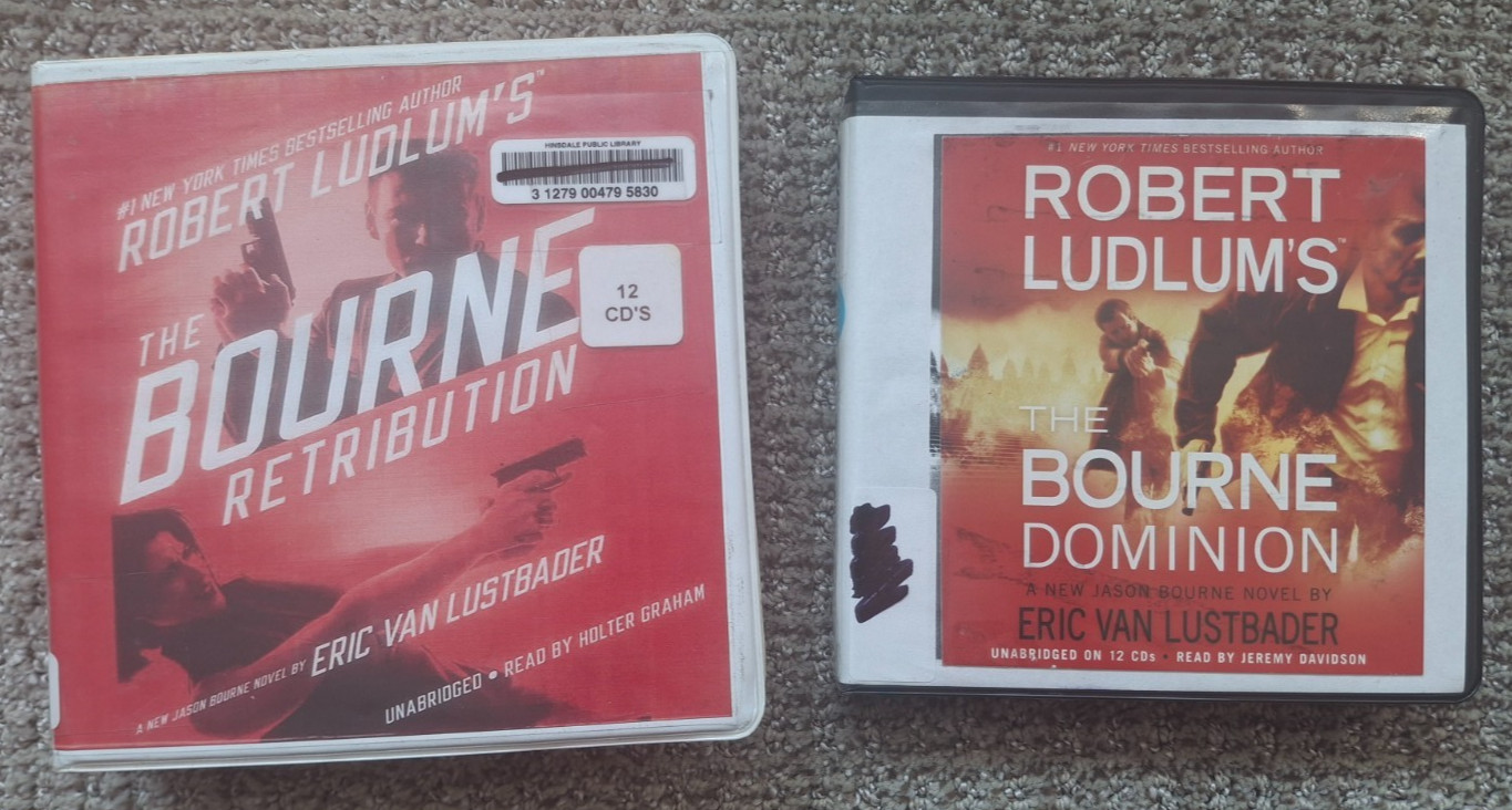 Robert Ludlum Lot of 2 Audiobooks on CD Unabridged Espionage Spy Thrillers