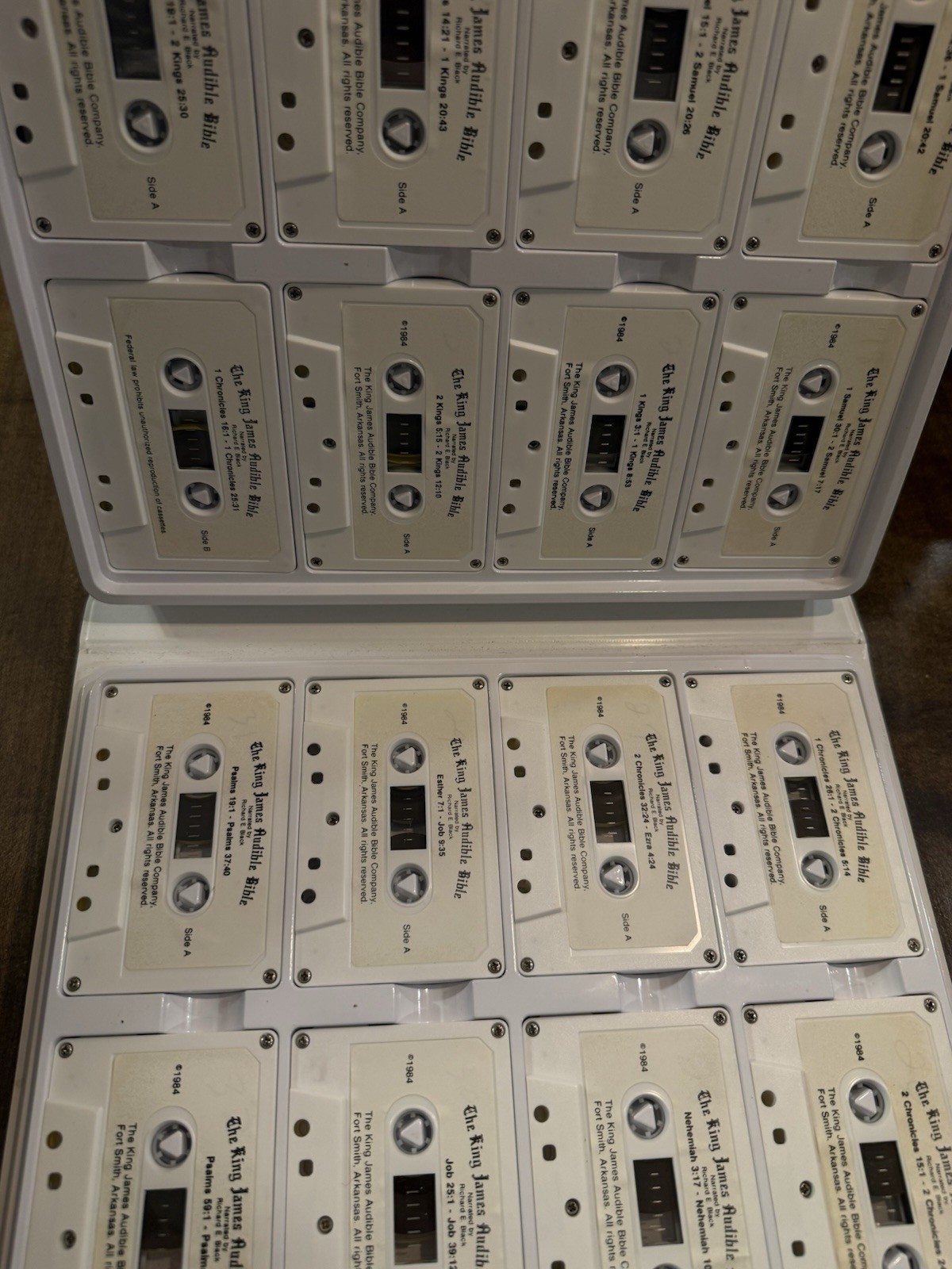 King James Version Audible Bible Cassette Tapes Richard Black 64 COMPLETE 4 VOLS
