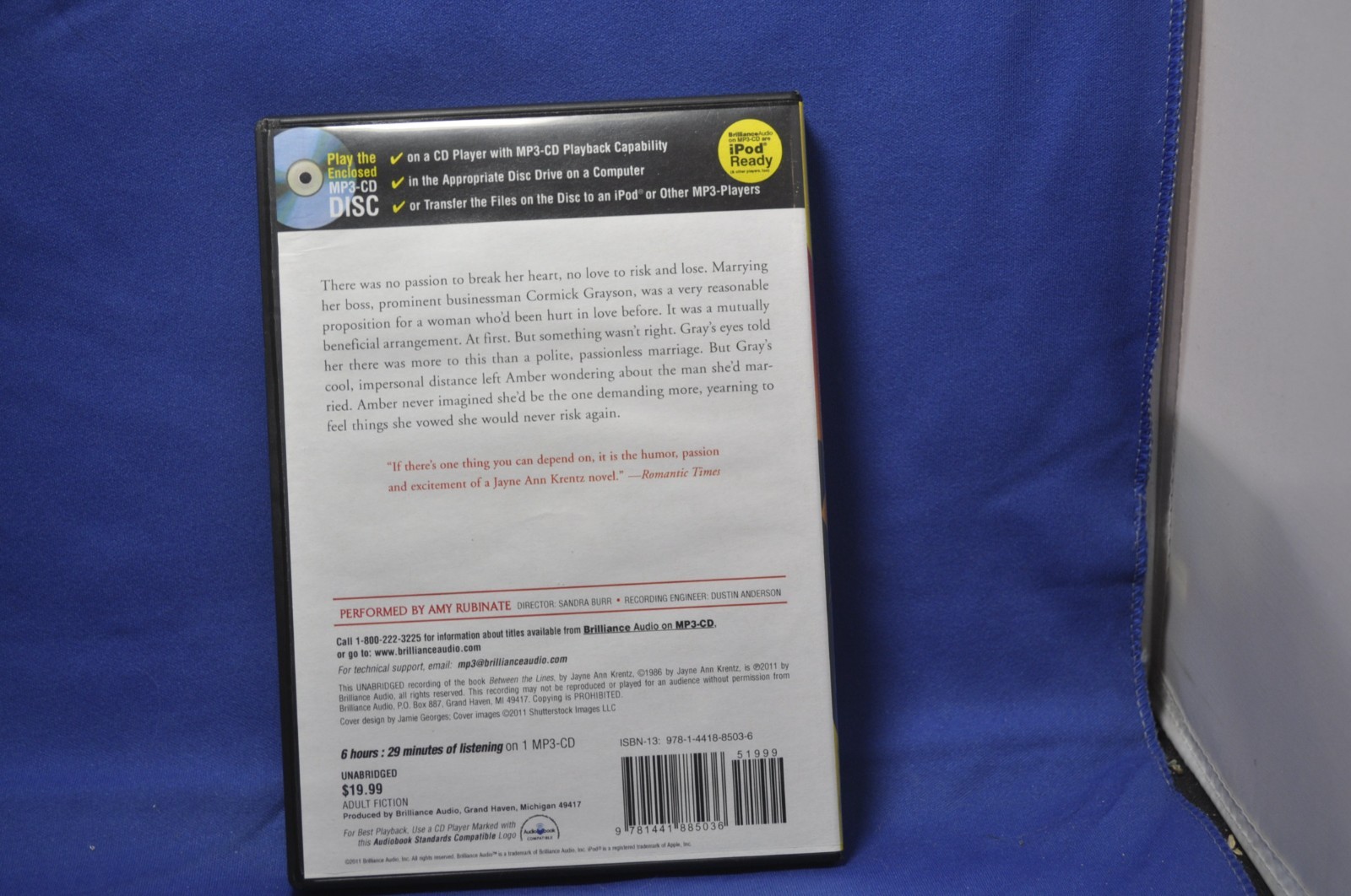 Between The Lines MP3-CD By Jayne Ann Krentz Audiobook Untested