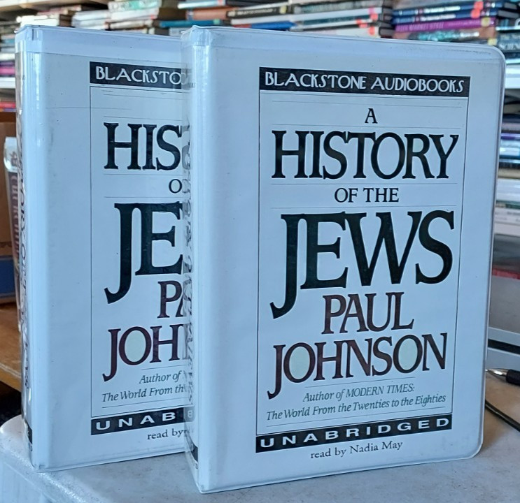 A History of the Jews 2 Volumes Paul Johnson Blackstone Audio Cassettes BL5G