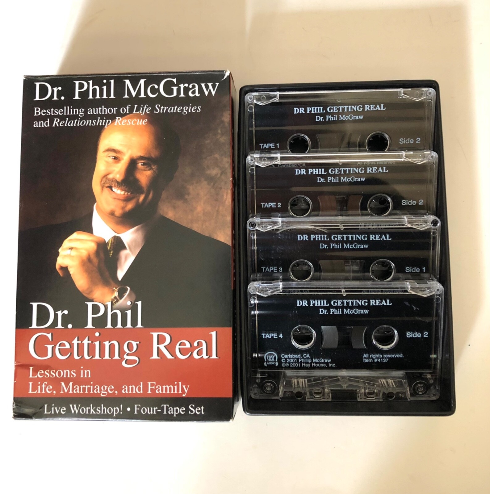 Dr. Phil Getting Real Lessons in Life, Marriage & Family Phil McGraw 4 Cassette