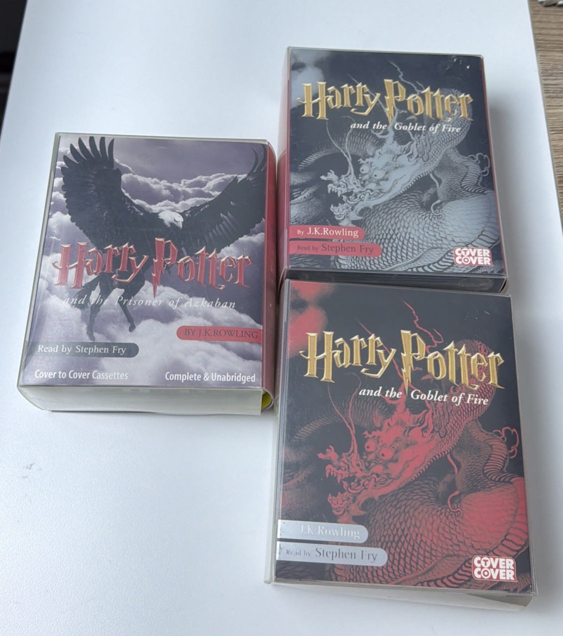 Harry Potter Cassette Audiobook Lot Books 3 & Complete 4 Stephen Fry BBC