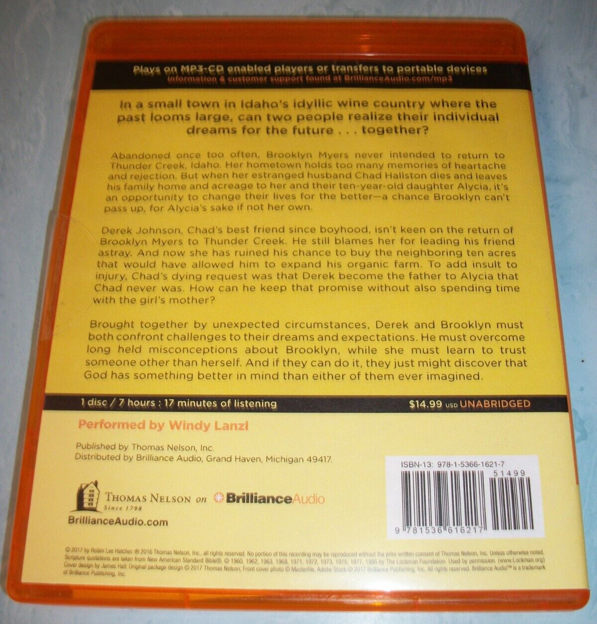 You’ll Think of Me by Robin Lee Hatcher (2017, CD MP3, Unabridged edition) NEW!