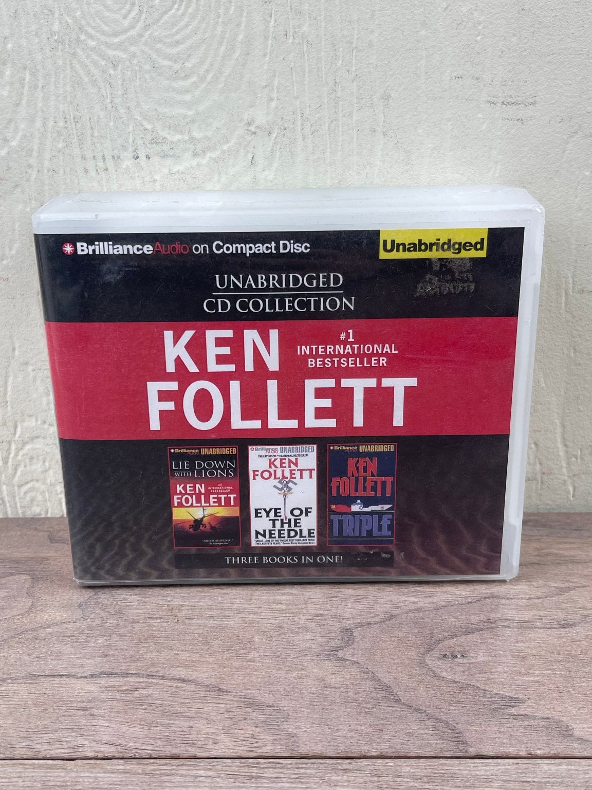 Ken Follett 3 Books in 1 CD Collection Eye of Needle Lions Triple 2014