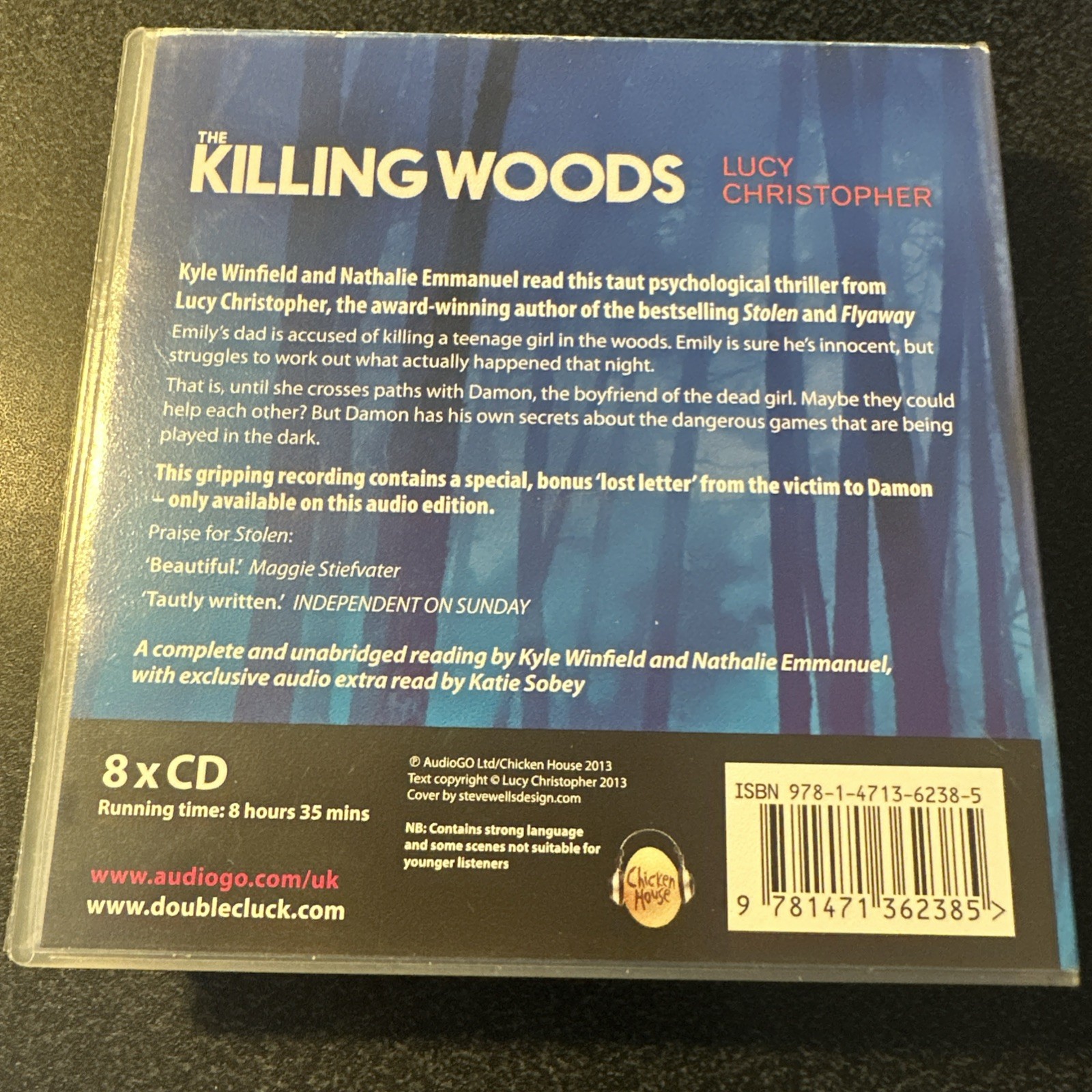 Lucy Christopher — The Killing Woods (CD, 2013) 8 Discs Unabridged