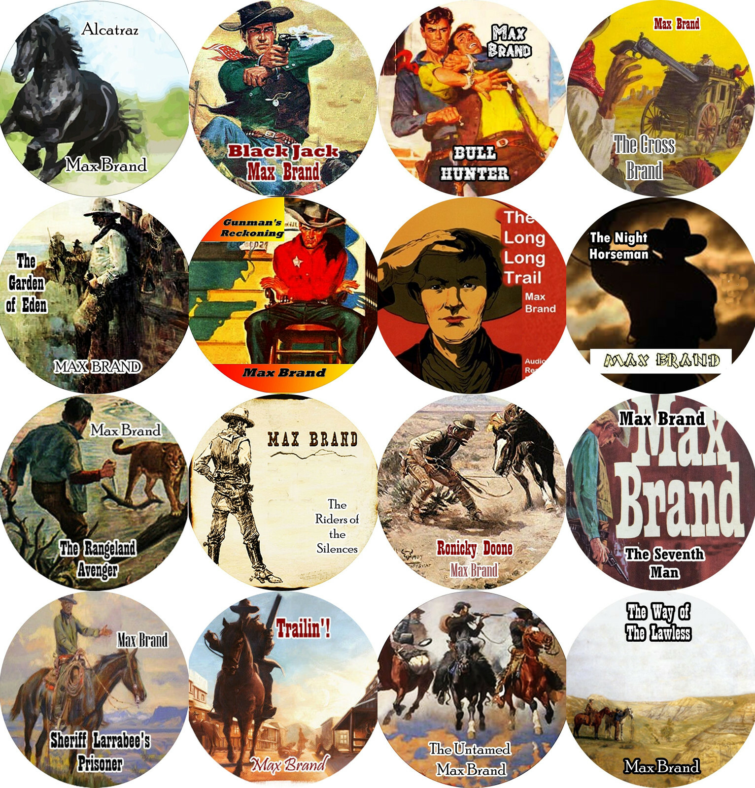 MAX BRAND Lot of 16 / Mp3 (READ) CD Audiobook WESTERNS