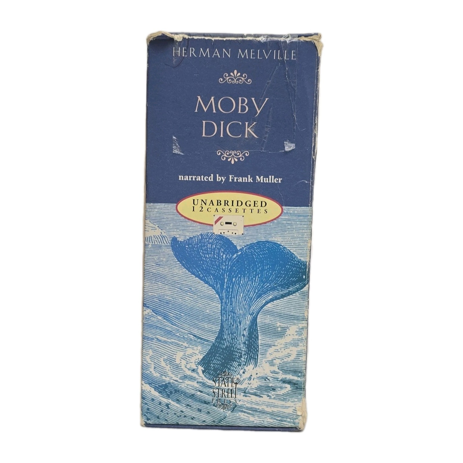 Vintage 1987 MOBY DICK Narrated By Frank Muller 12 Unabridged Cassette Tape Set
