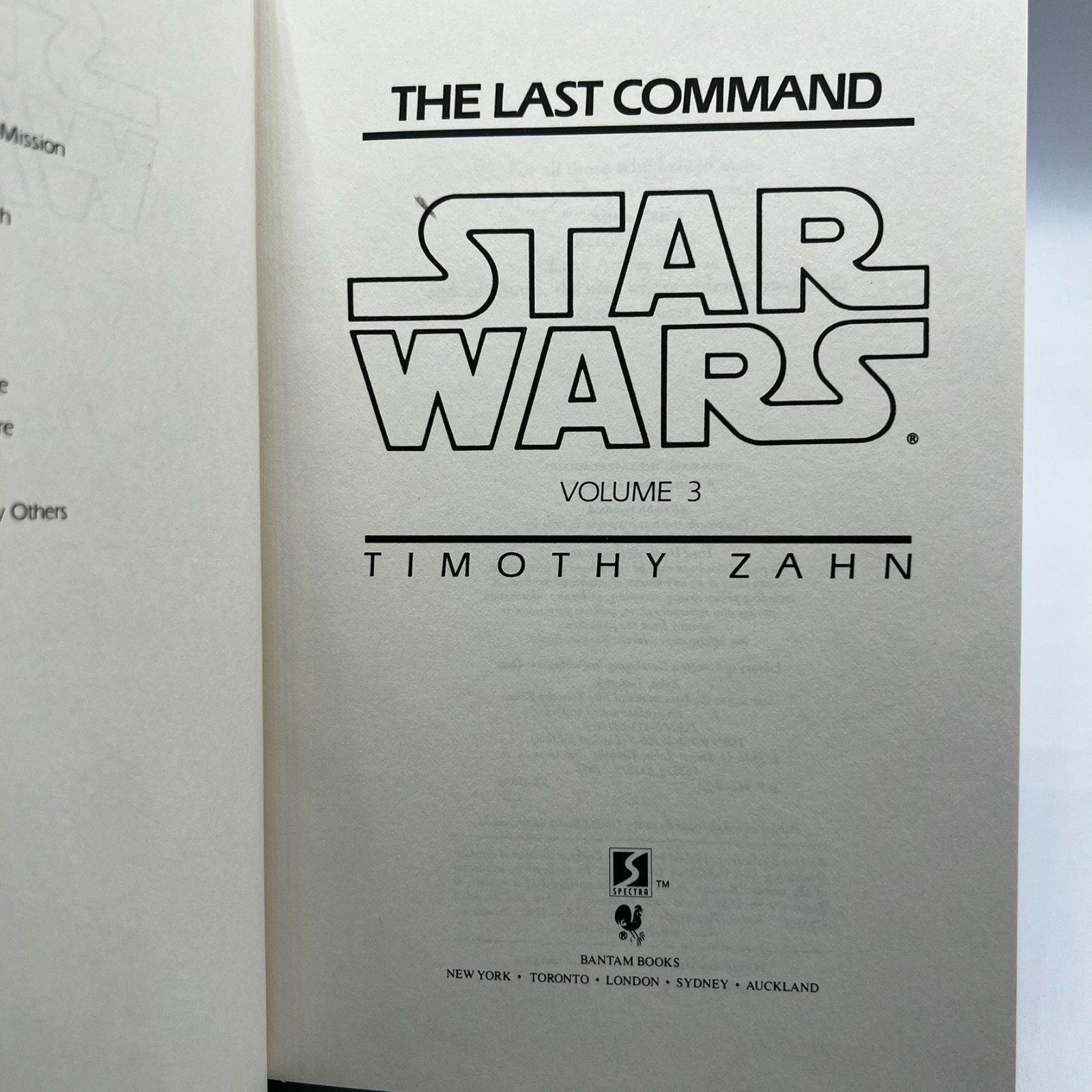Star Wars Lot Of 3 Hardcover Books Ex-Library Specter of Past Truce Bakura