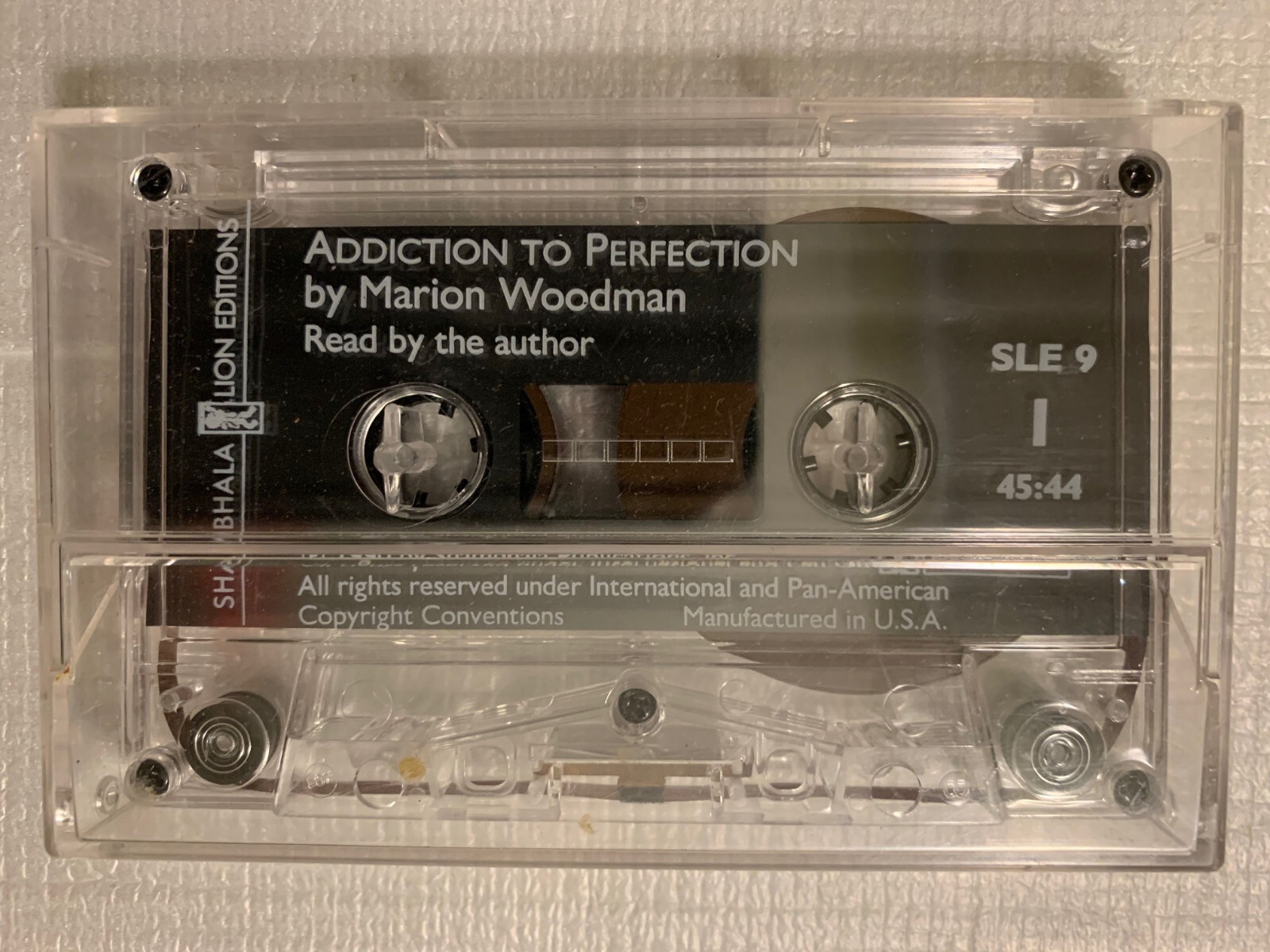 Addiction to Perfection by Marion Woodman. Audio Cassette Tape (1990)