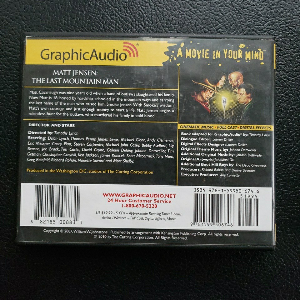 #1 Matt Jensen: The Last Mountain Man 5 CD Audiobook GraphicAudio Wm Johnstone
