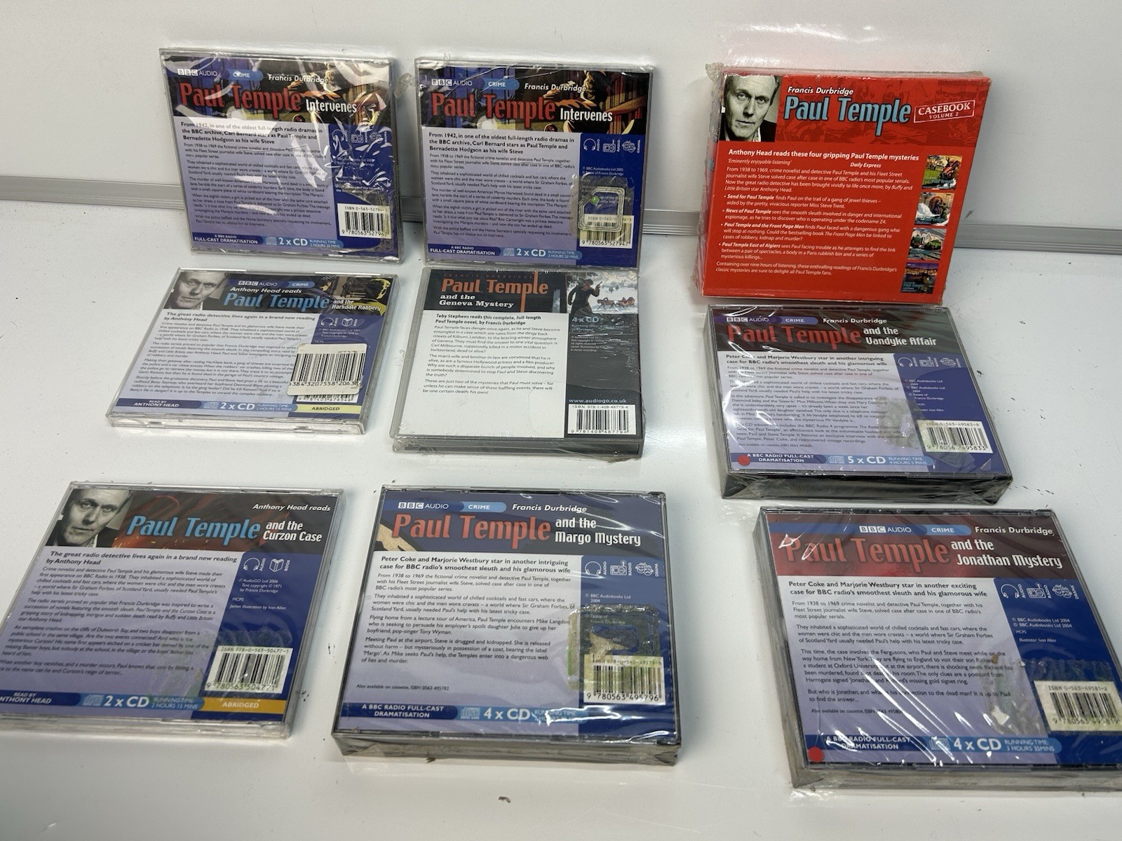 9x Francis Durbridge Paul Temple BBC Audio CD Sets Crime Drama Sealed