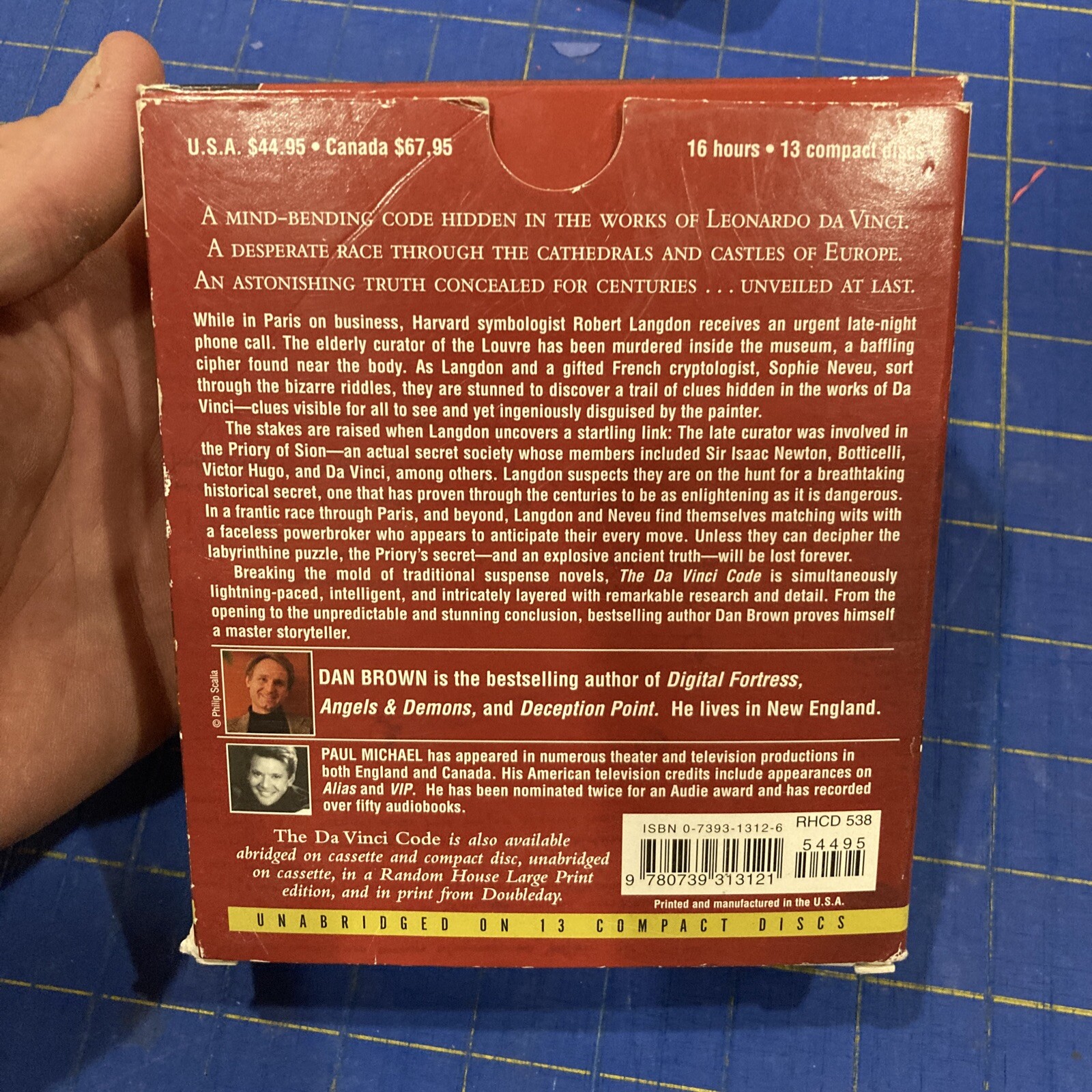 The Da Vinci Code by Dan Brown Audio Book 13 CD Unabridged read by Paul Michael