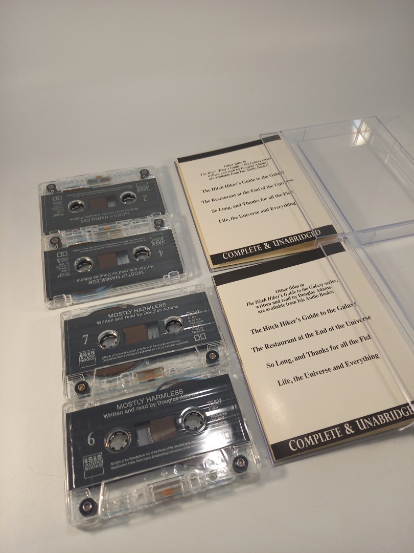 Mostly Harmless Audiobook Cassettes Written & Read by Douglas Adams Unabridged