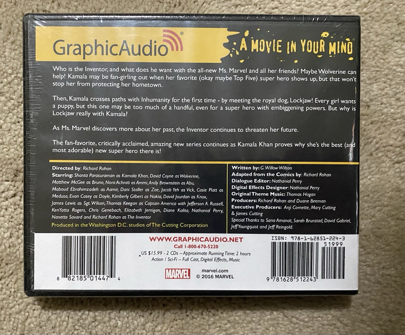 RARE! MARVEL COMICS GRAPHICAUDIO MS. MARVEL Volume 1 & Volume 2 BOTH NEW! SEALED