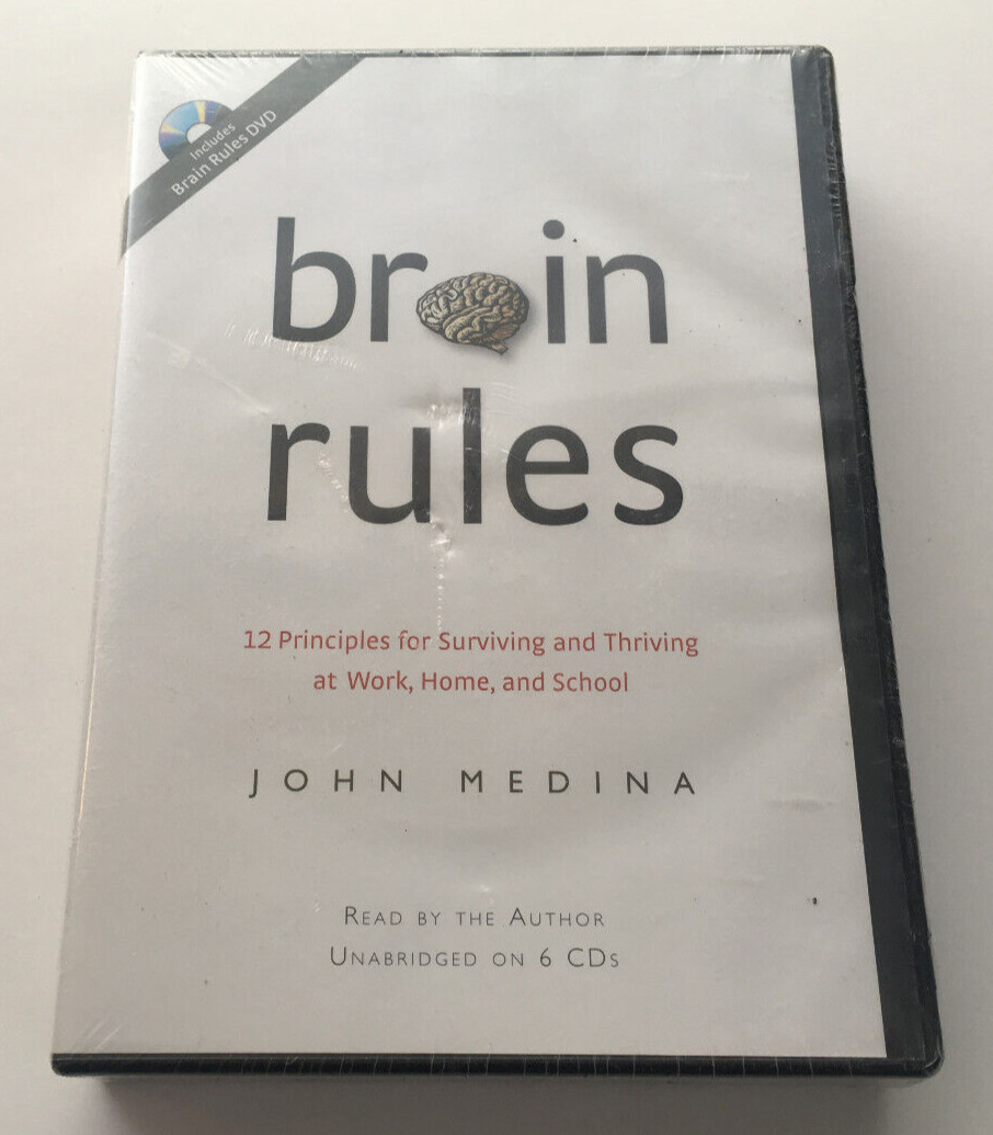 Brain Rules: John Medina (6-Disc Audiobook CD Set, 2008) Sealed / Read Desc