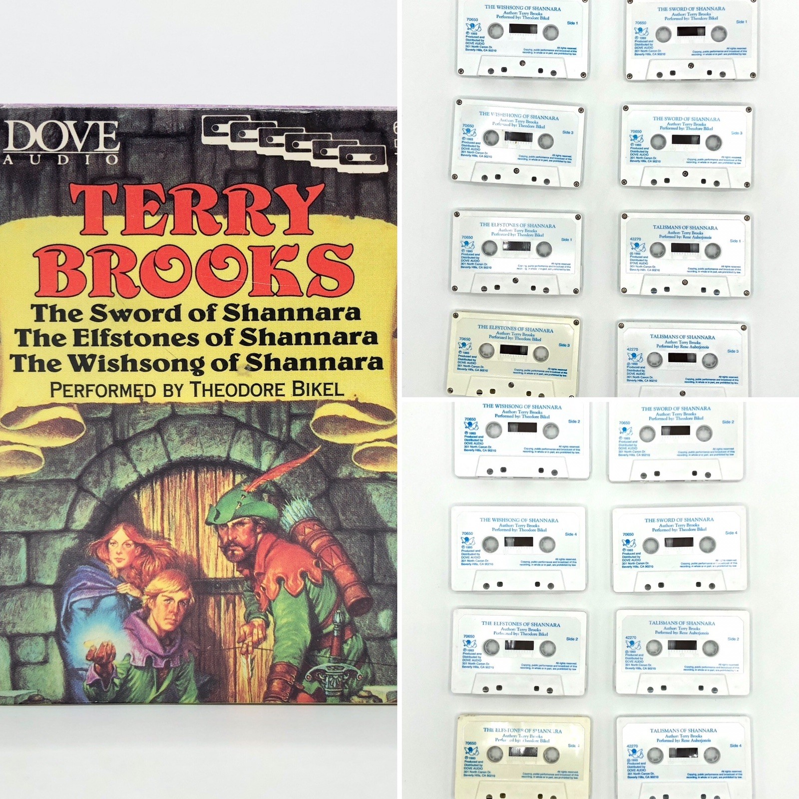 Terry Brooks Shannara Trilogy Audio Cassette Box Set Dove Audio Theodore Bikel
