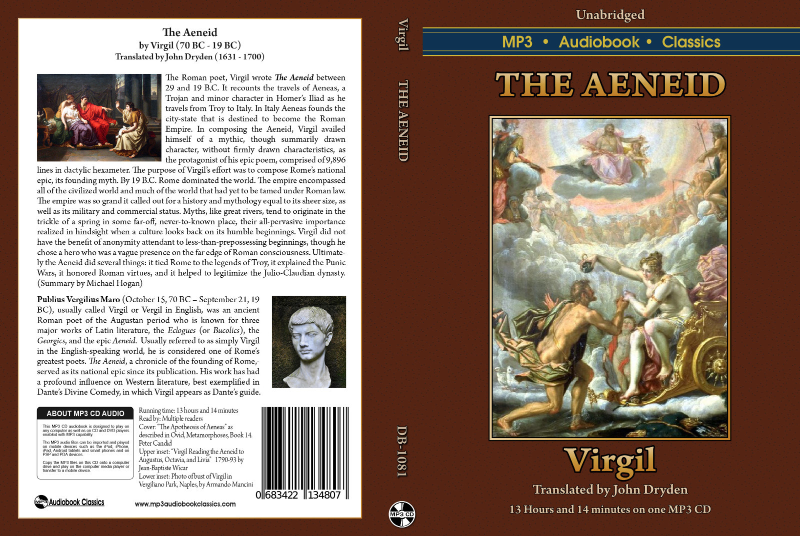 The Aeneid by Virgil — MP3 CD Audiobook in paper sleeve