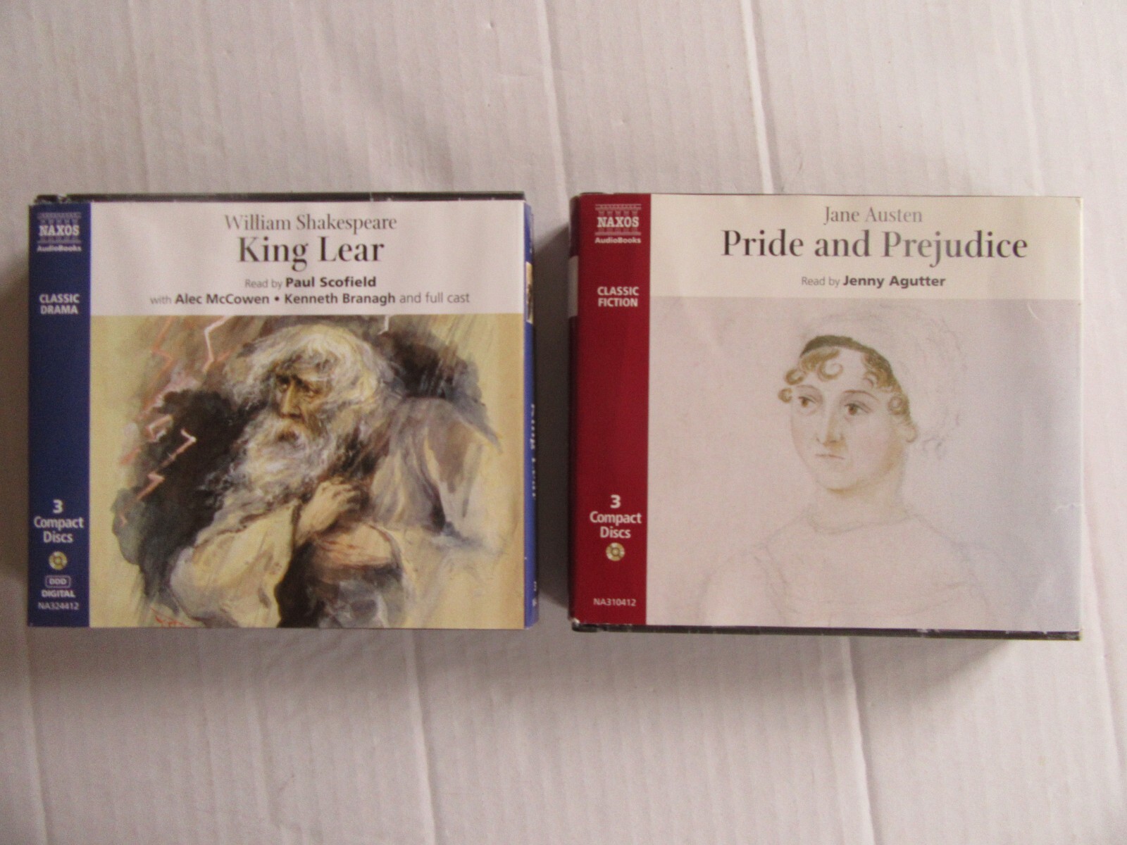 Audio CD Books — William Shakespeare King Lear & Jane Austen Pride and Prejudice