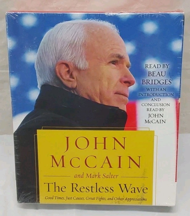 THE RESTLESS WAVE John McCain Read By Beau Bridges Memoir 11 Disc Audiobook. New