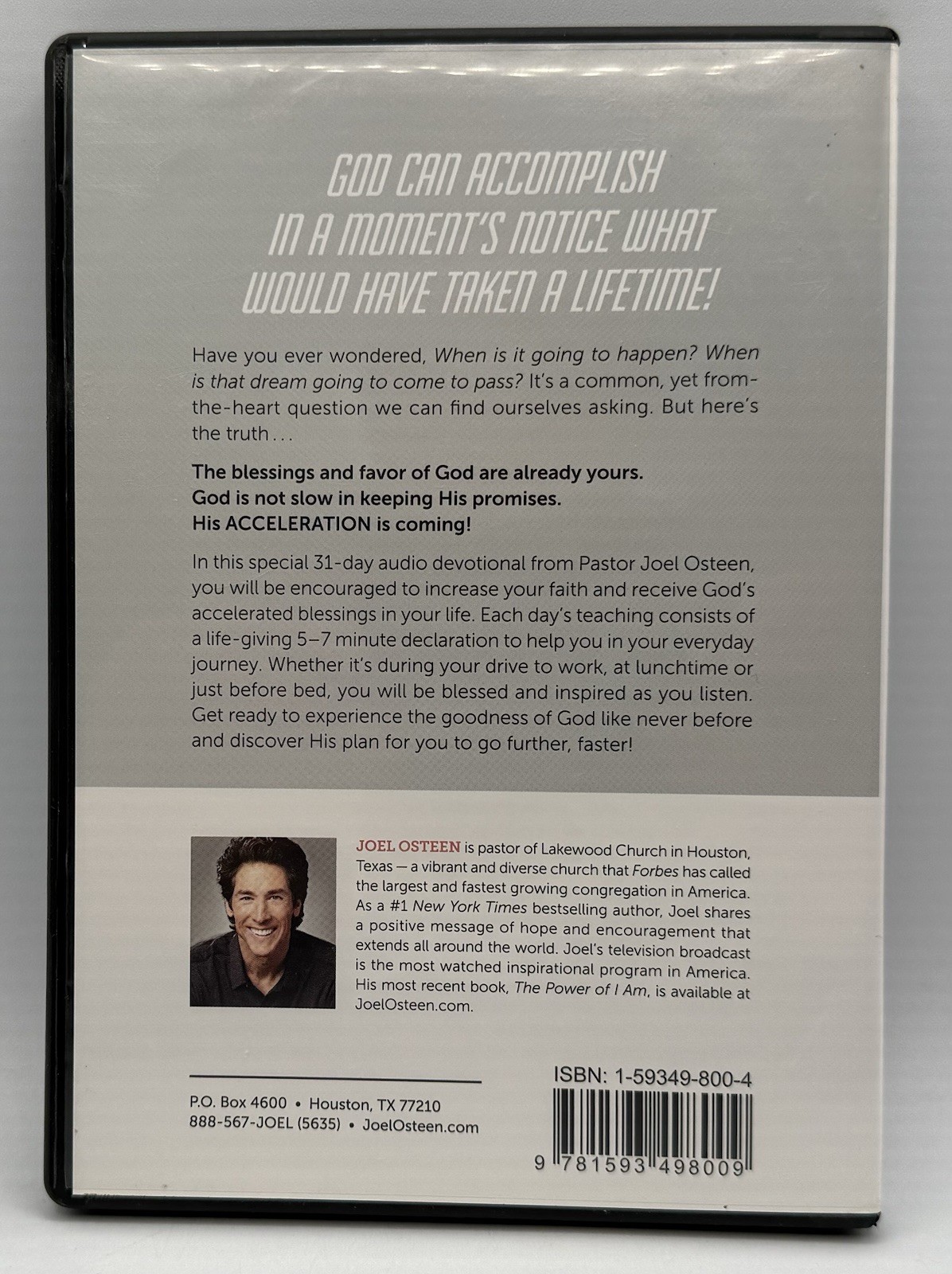 Joel Olsteen Accelerate Audiobook 31 Day Devotional God’s Plan to Go Further