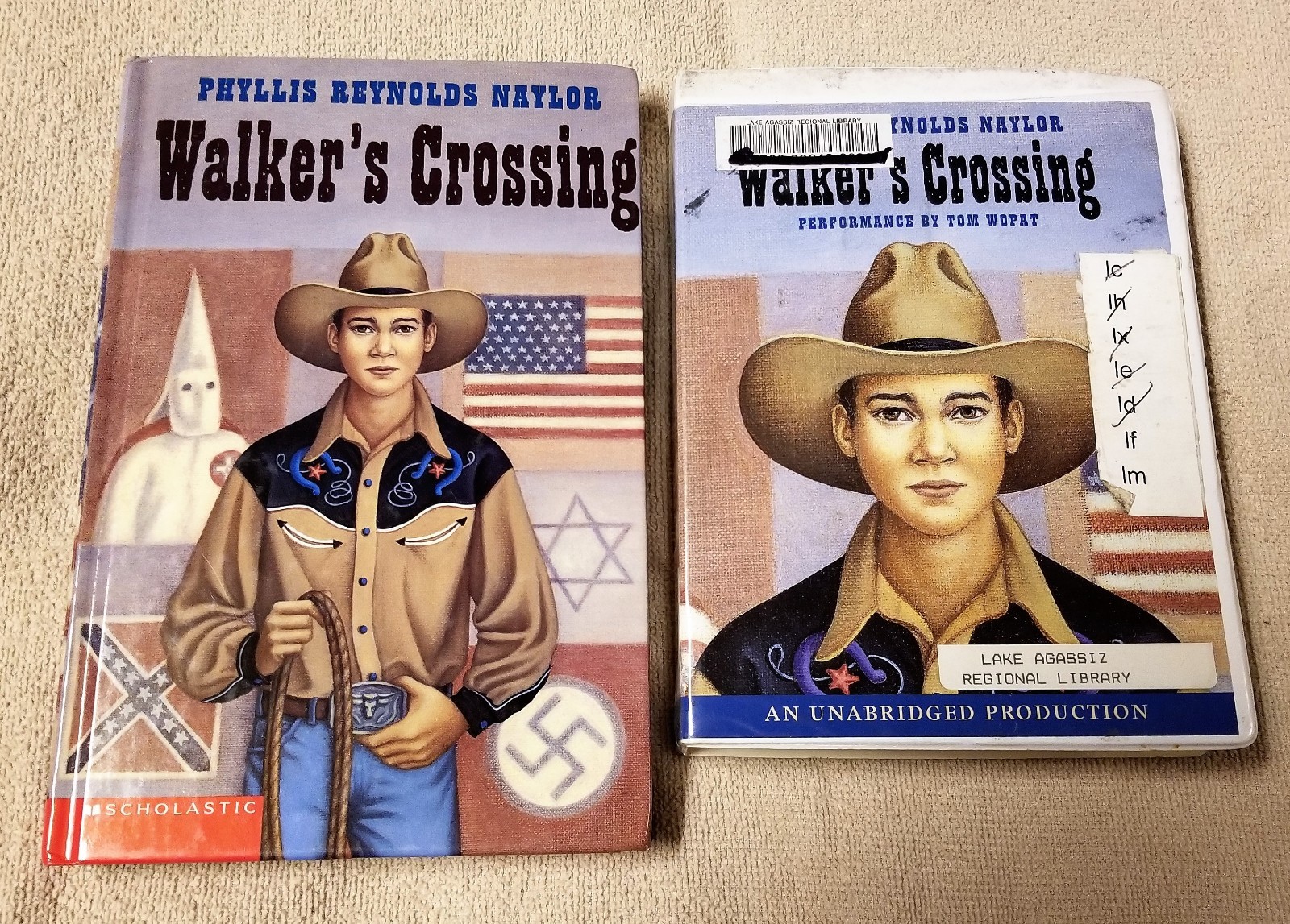 Walkers Crossing Hardcover Book and Unabridged Cassette Tape Audiobook Naylor