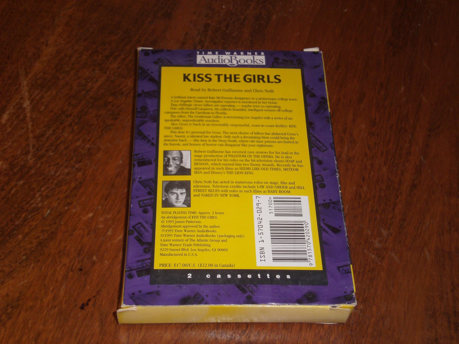 Alex Cross Ser.: Kiss the Girls by James Patterson (1995) Cassettes Abridged
