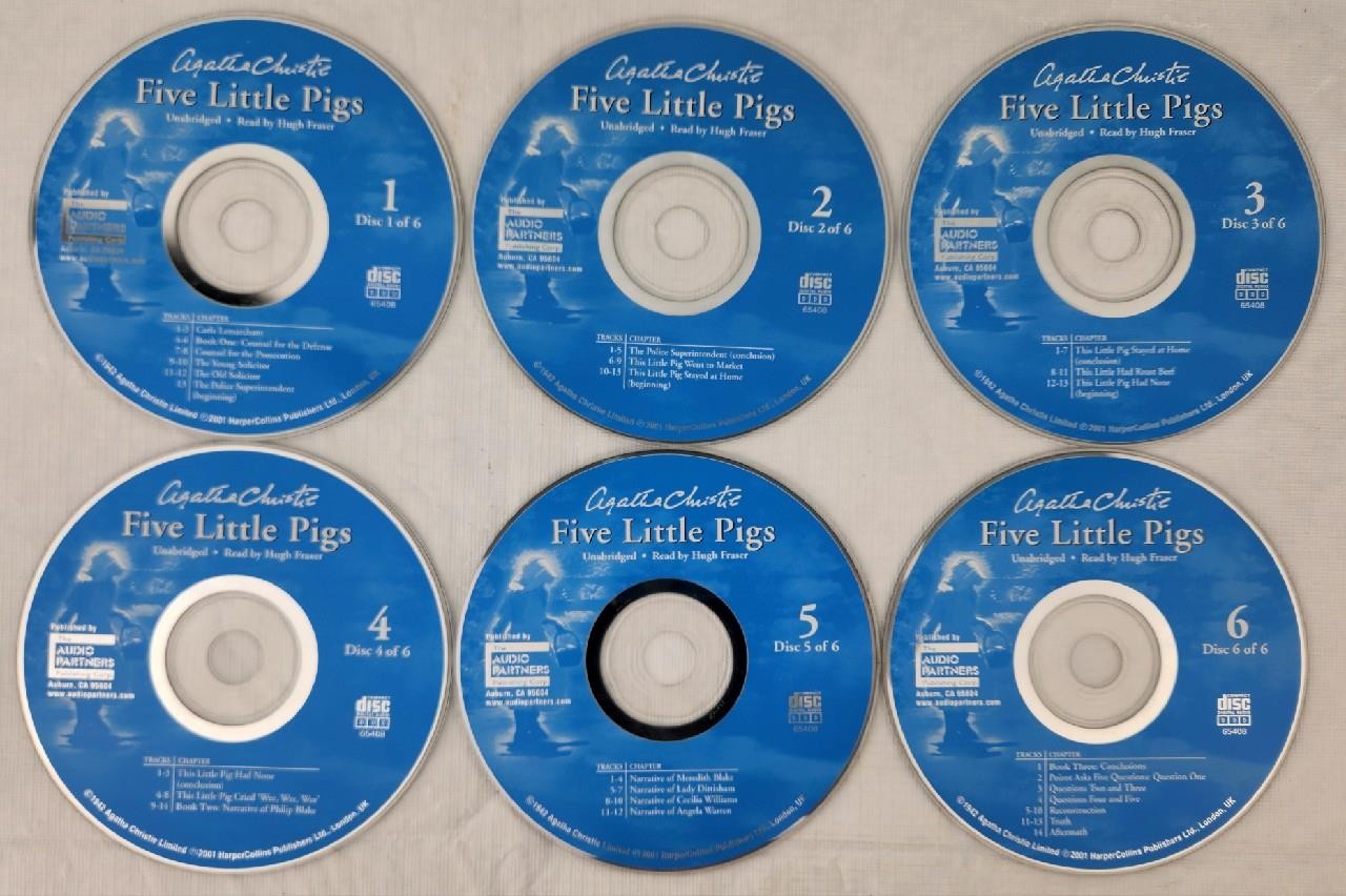 Five Little Pigs by Agatha Christie Audio Book 6-CD Set