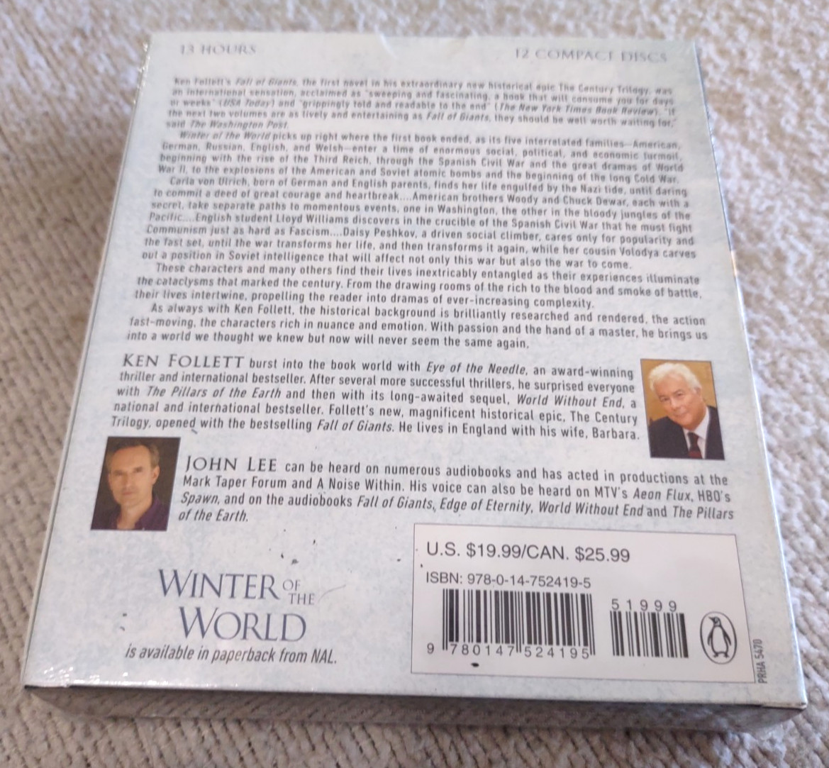 Winter of the WORLD : Book TWO of the Century Trilogy Audiobook 12 Discs CD New