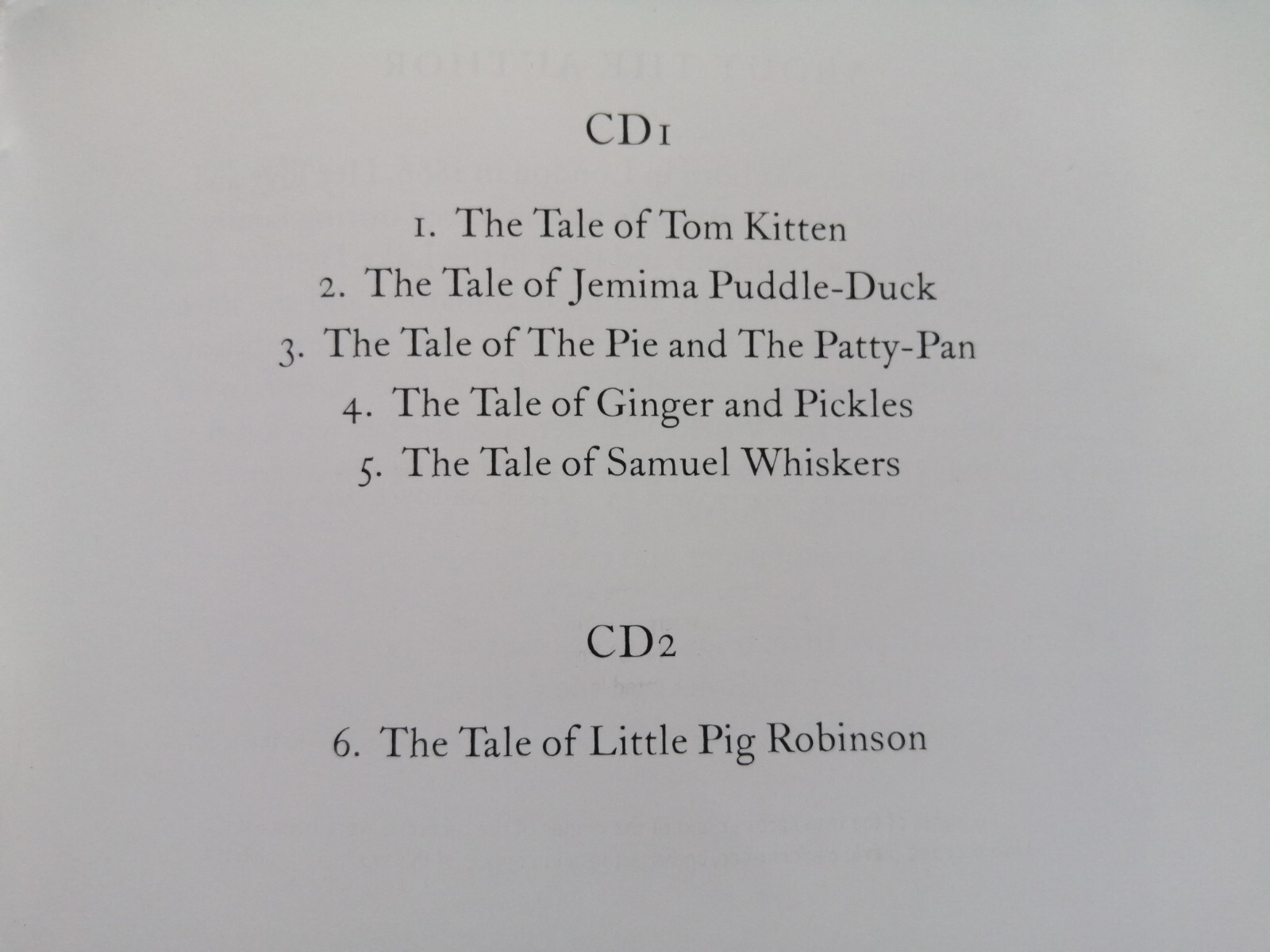BEATRIX POTTER The Adventures of Tom Kitten and more Tales 2 x CD AUDIOBOOK