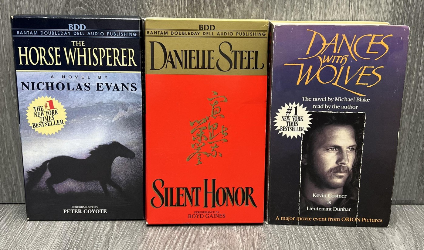 Vintage Audiobook Lot Horse Whisperer Silent Honor Dances With Wolves