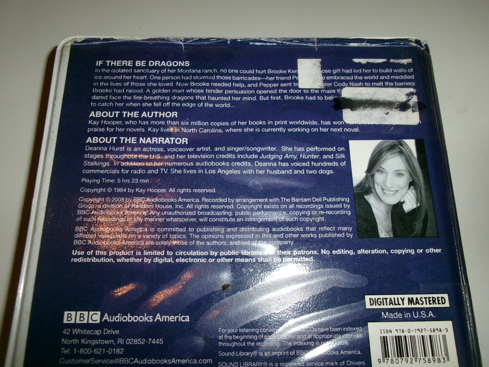 (2) Kay Hooper unabridged romance / suspense audio CD